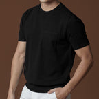 SHELBY KNIT TEE - BLACK