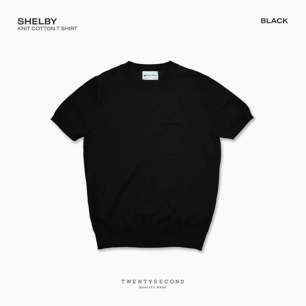 SHELBY KNIT TEE - BLACK