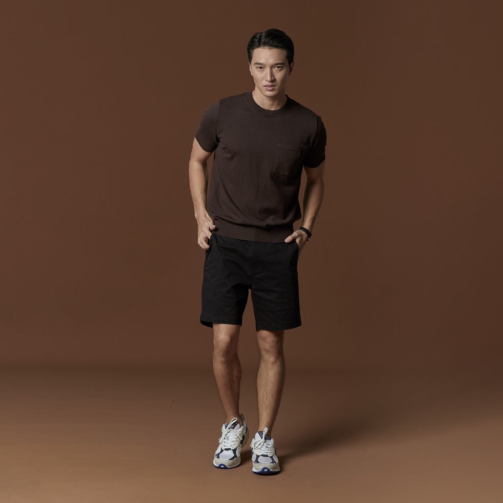 SHELBY KNIT TEE - MOCHA