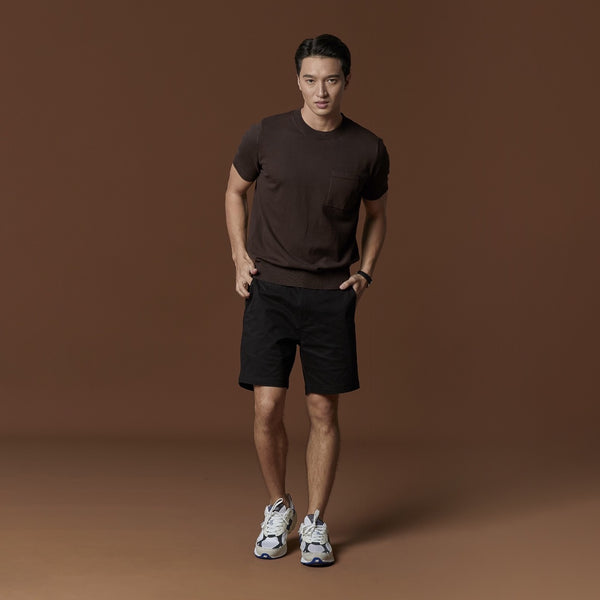 SHELBY KNIT TEE - MOCHA