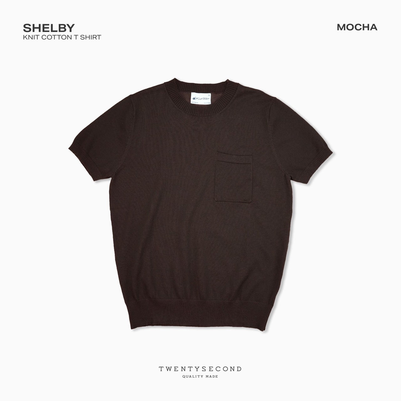 SHELBY KNIT TEE - MOCHA