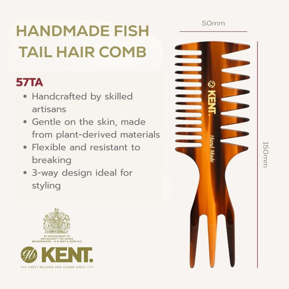 KENT - HANDMADE FISHTAIL COMB