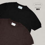 SHELBY KNIT TEE - BLACK