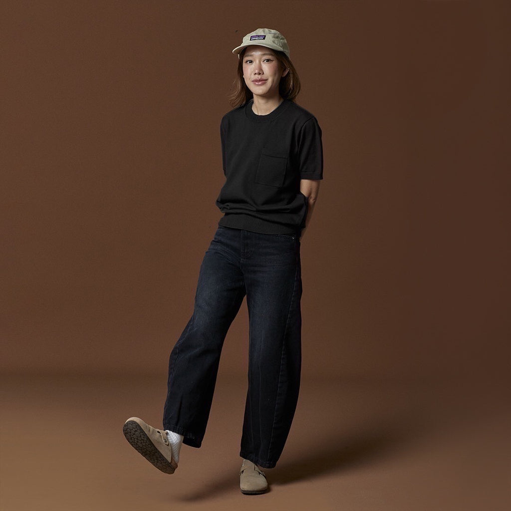 SHELBY KNIT TEE - BLACK