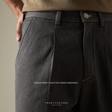 DYED TWILL TROUSERS - BEIGE