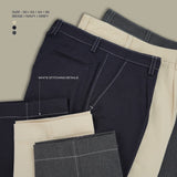 DYED TWILL TROUSERS - BEIGE