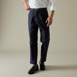 DYED TWILL TROUSERS - NAVY