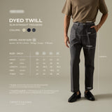 DYED TWILL TROUSERS - BEIGE