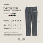 PLEATED WOOL BLEND TROUSERS - RED