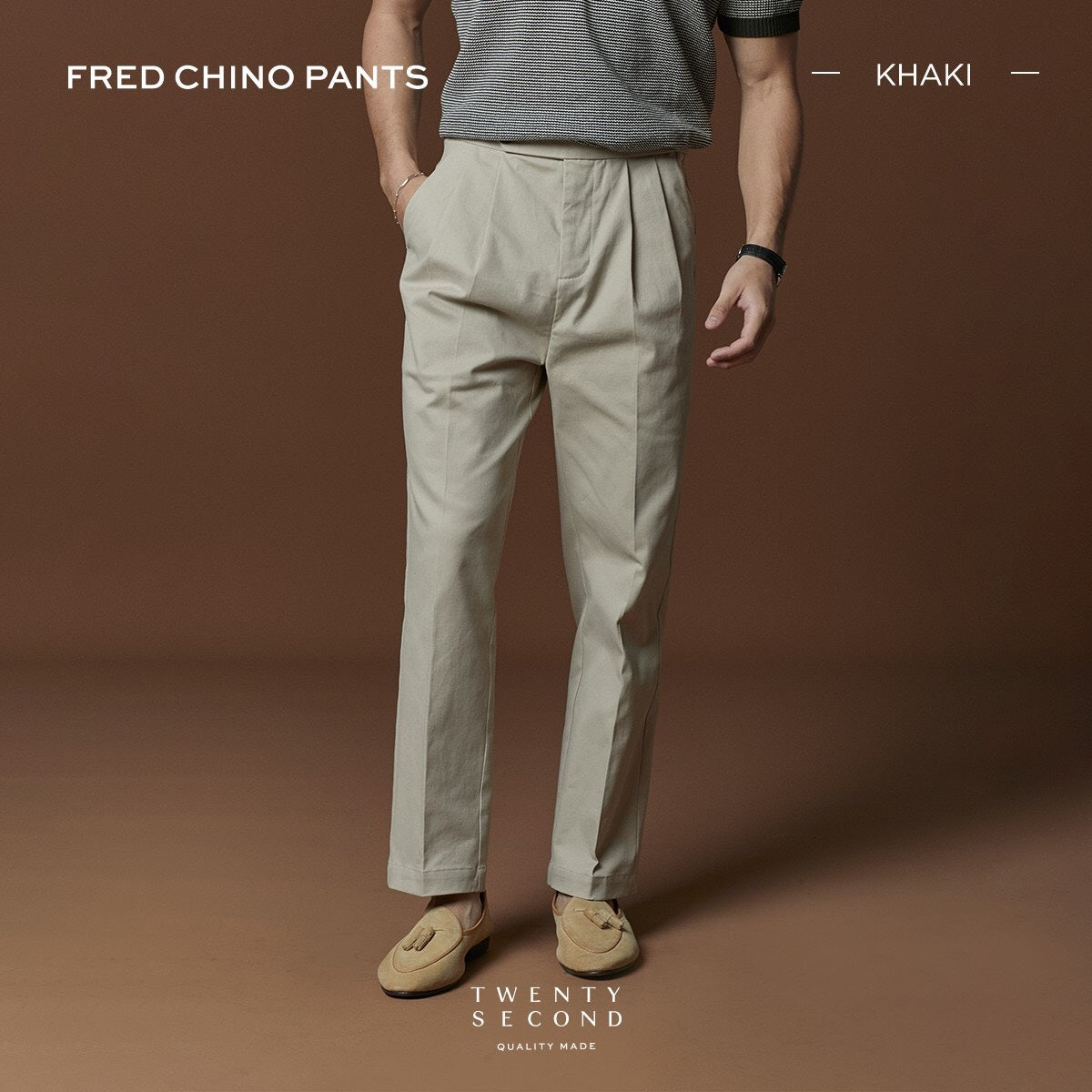 FRED CHINO PANTS - KHAKI