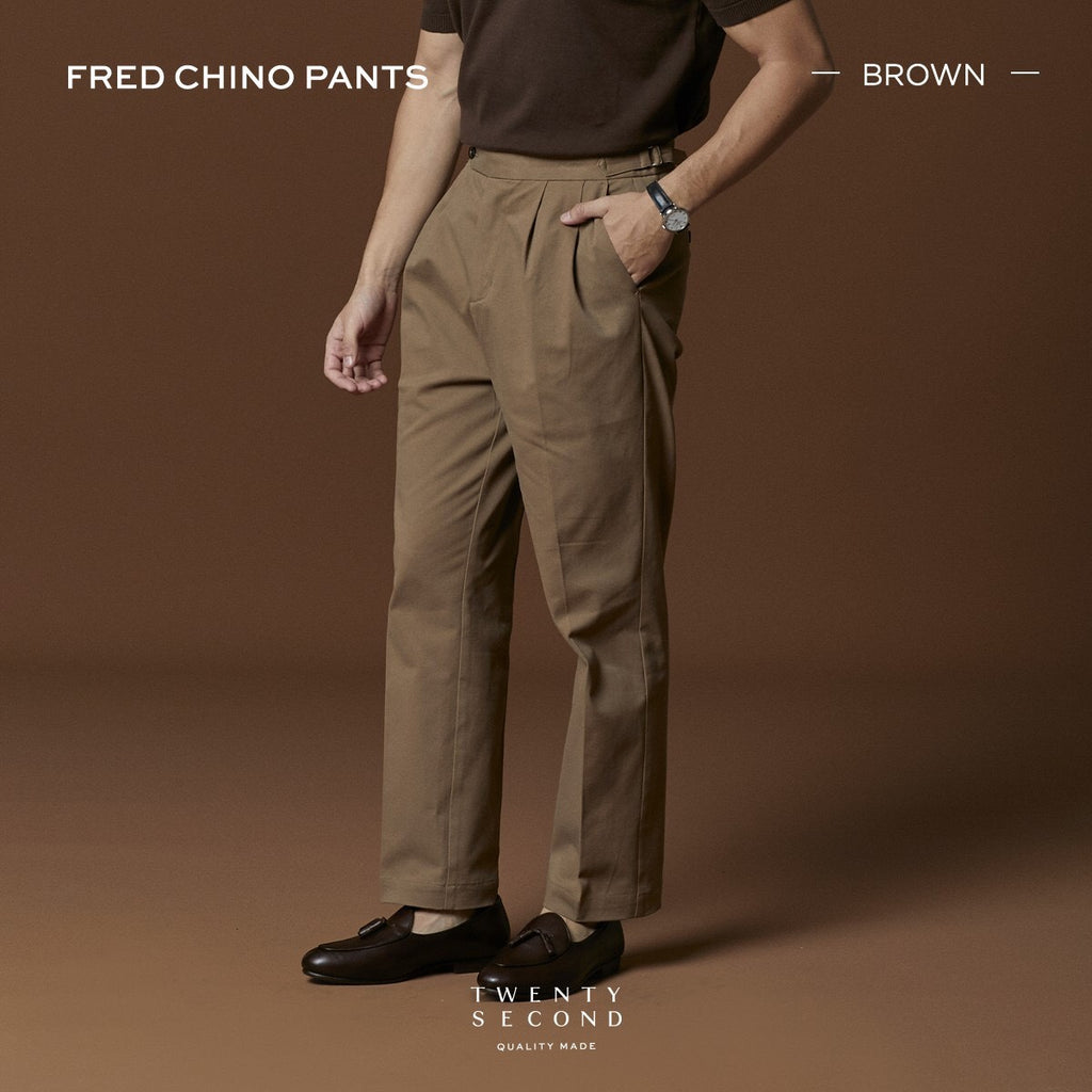 FRED CHINO PANTS - BROWN