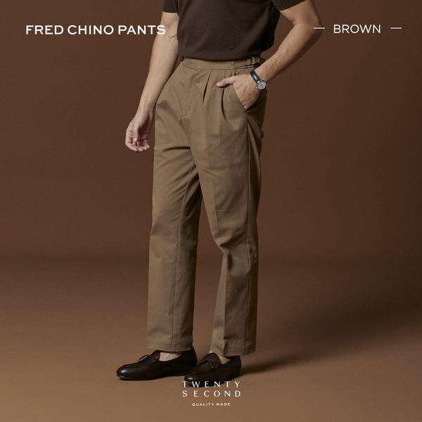 FRED CHINO PANTS - BROWN