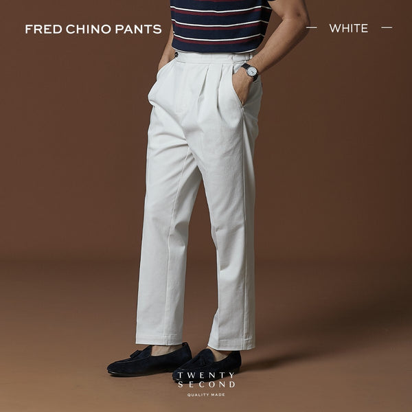 FRED CHINO PANTS - WHITE