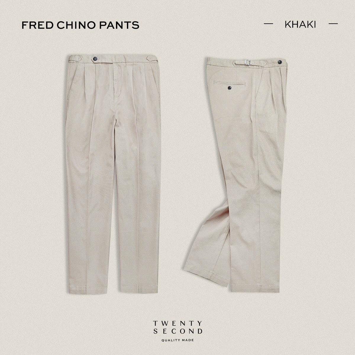 FRED CHINO PANTS - KHAKI
