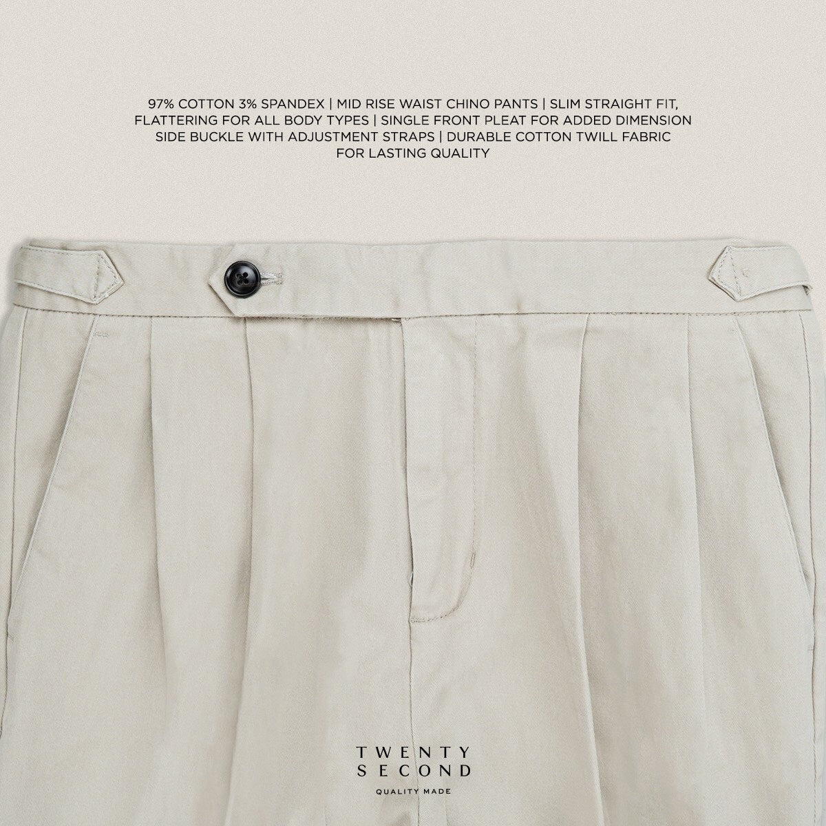 FRED CHINO PANTS - KHAKI