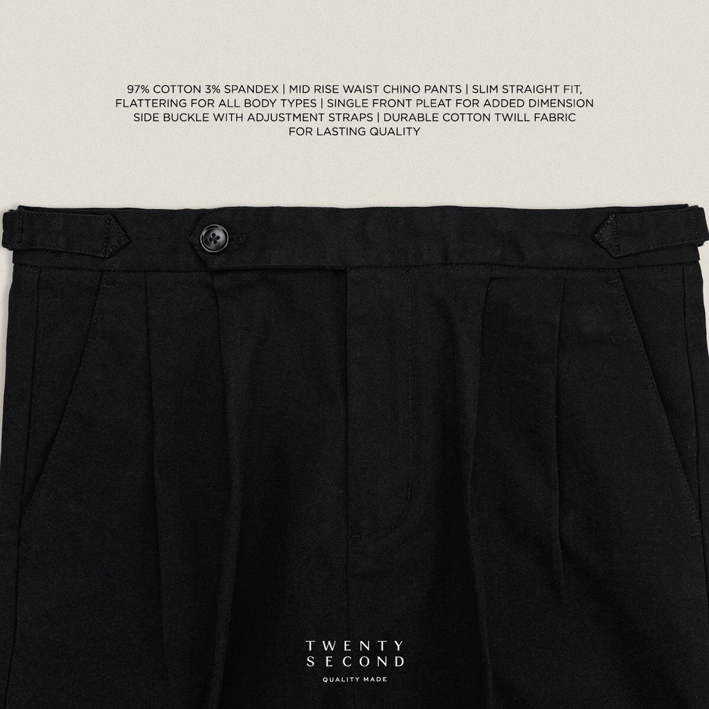 FRED CHINO PANTS - BLACK