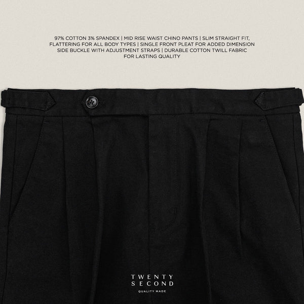 FRED CHINO PANTS - BLACK