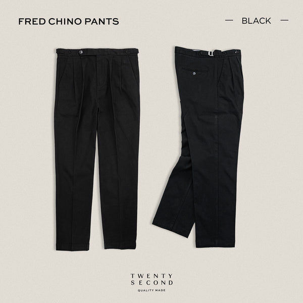 FRED CHINO PANTS - BLACK