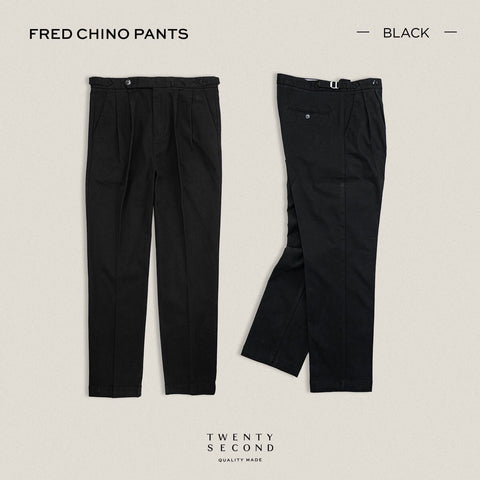 FRED CHINO PANTS - BLACK