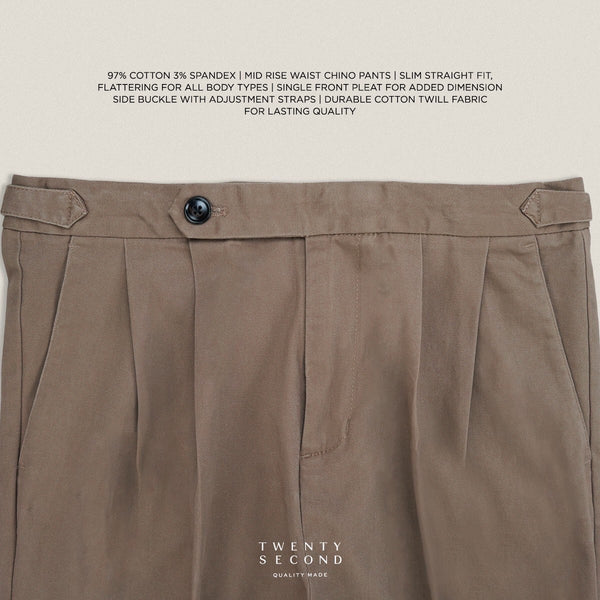 FRED CHINO PANTS - BROWN