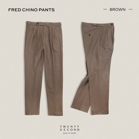 FRED CHINO PANTS - BROWN