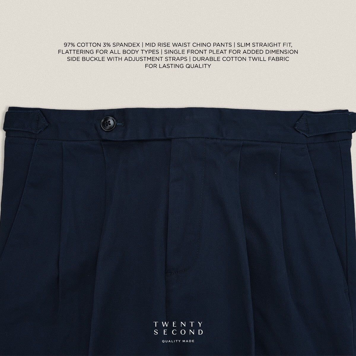 FRED CHINO PANTS - NAVY