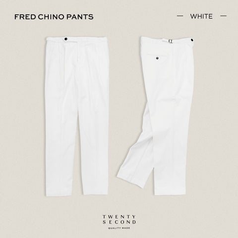 FRED CHINO PANTS - WHITE