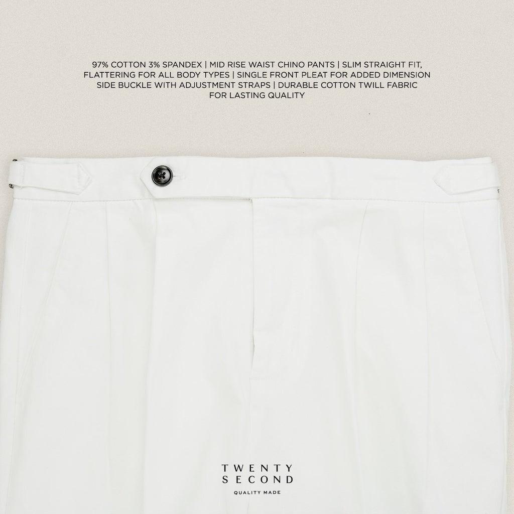 FRED CHINO PANTS - WHITE
