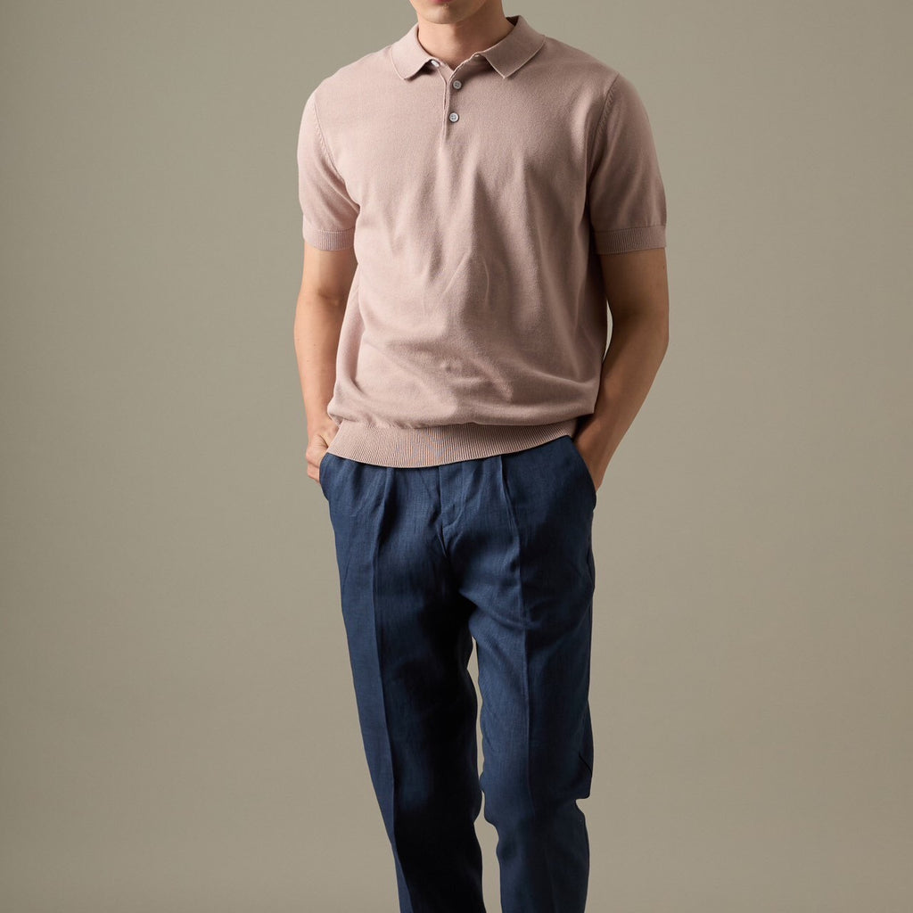 NICO KNIT POLO - PINK