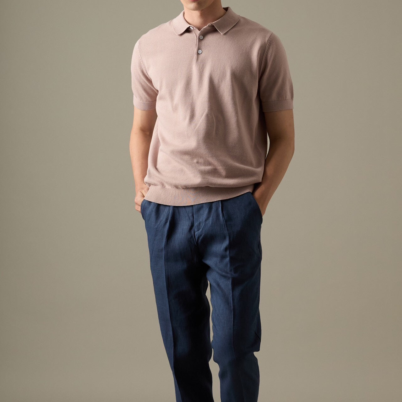 NICO KNIT POLO - PINK