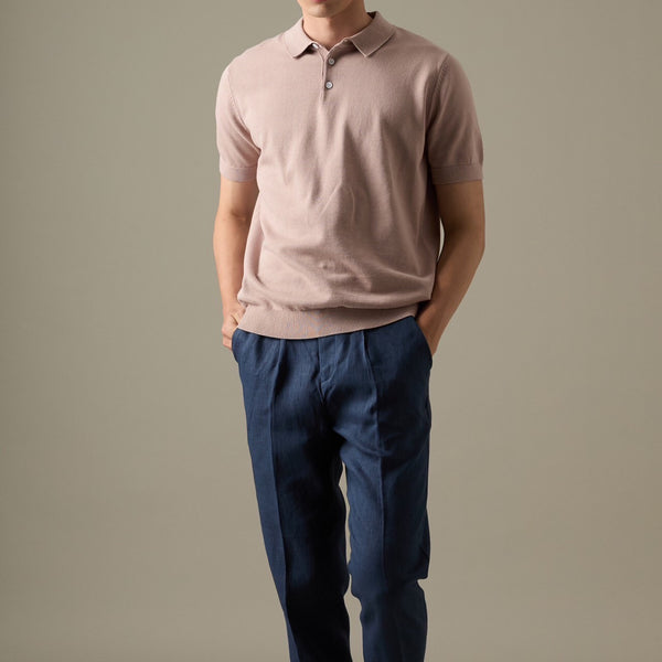NICO KNIT POLO - PINK