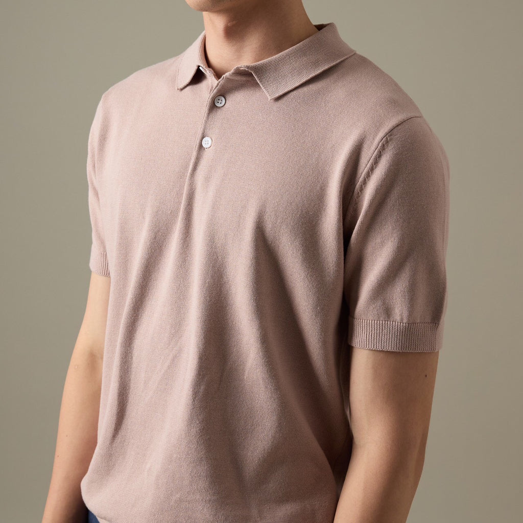 NICO KNIT POLO - PINK