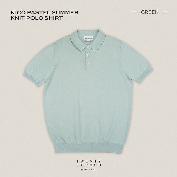 NICO KNIT POLO - GREEN