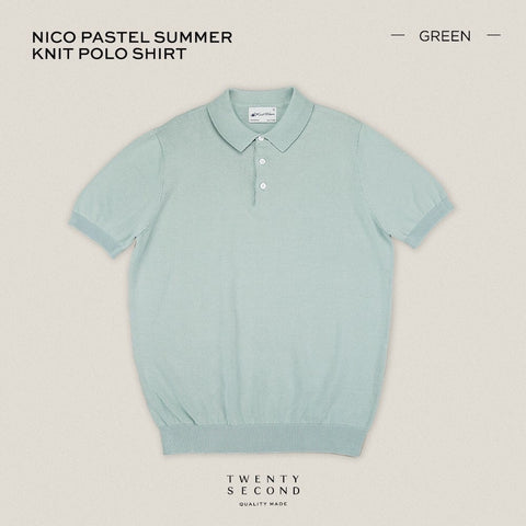 NICO KNIT POLO - GREEN
