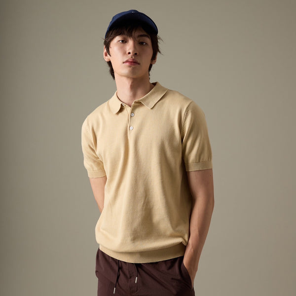 NICO KNIT POLO - YELLOW