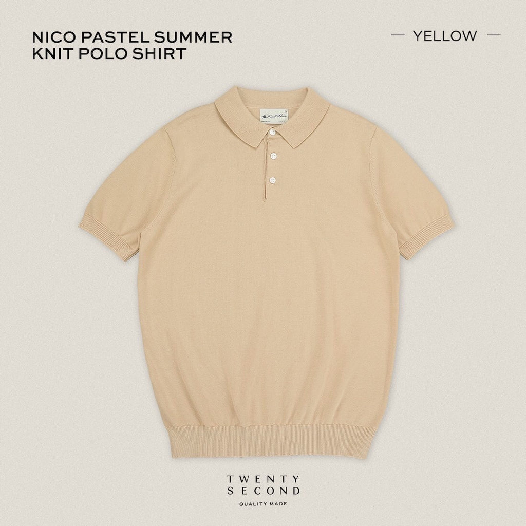 NICO KNIT POLO - YELLOW