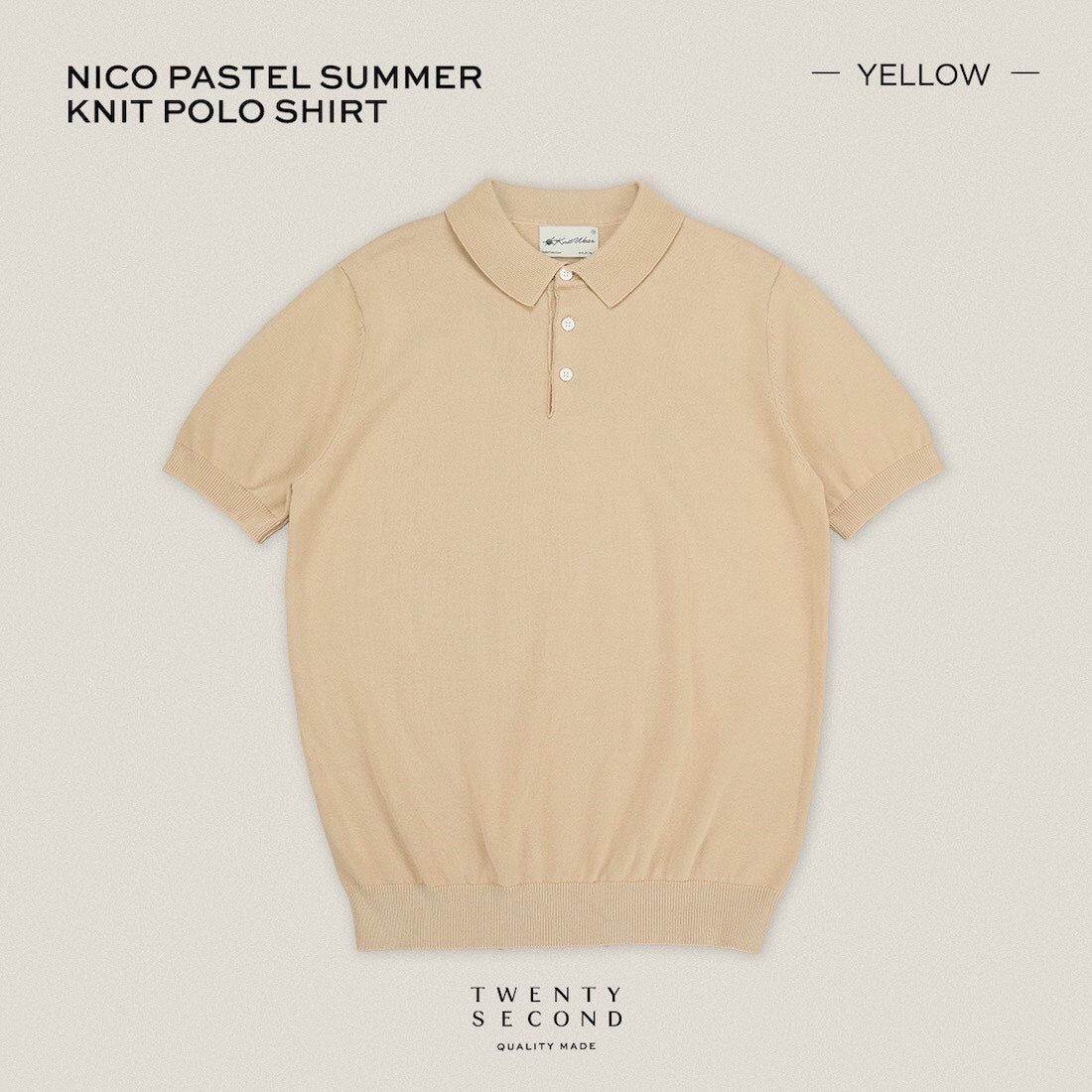NICO KNIT POLO - YELLOW