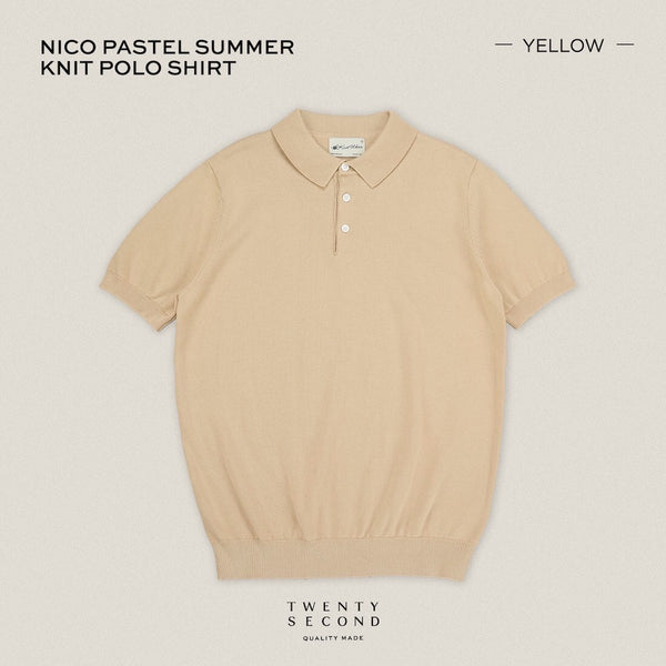 NICO KNIT POLO - YELLOW