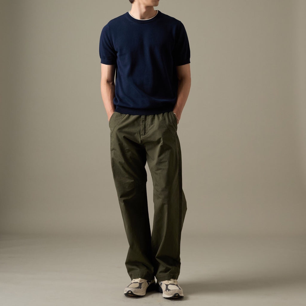 CARSON KNIT TEE - NAVY