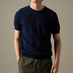 CARSON KNIT TEE - NAVY