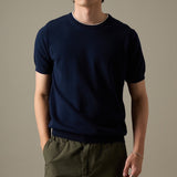 CARSON KNIT TEE - NAVY