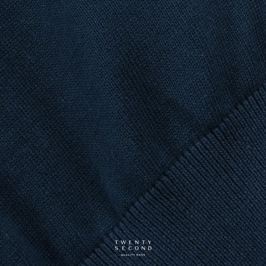 CARSON KNIT TEE - NAVY