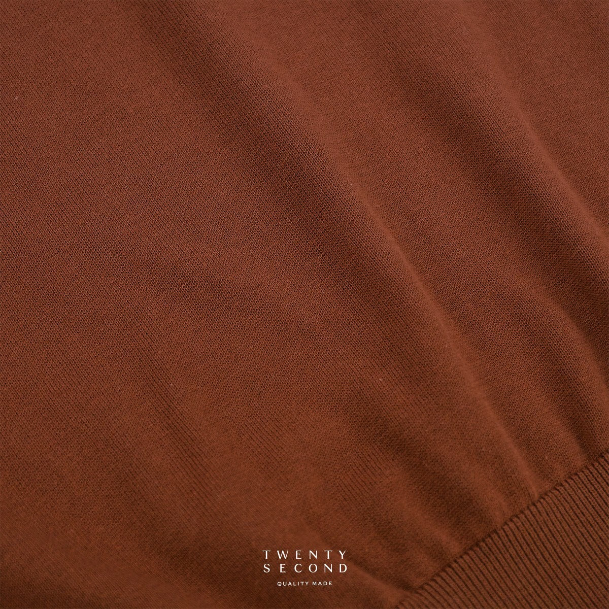 CARSON KNIT TEE - BRICK