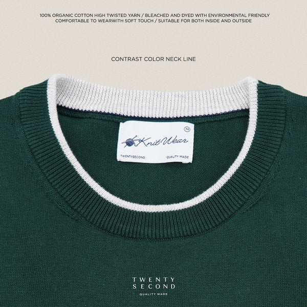 CARSON KNIT TEE - GREEN