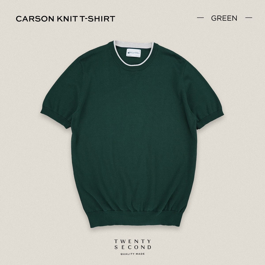 CARSON KNIT TEE - GREEN