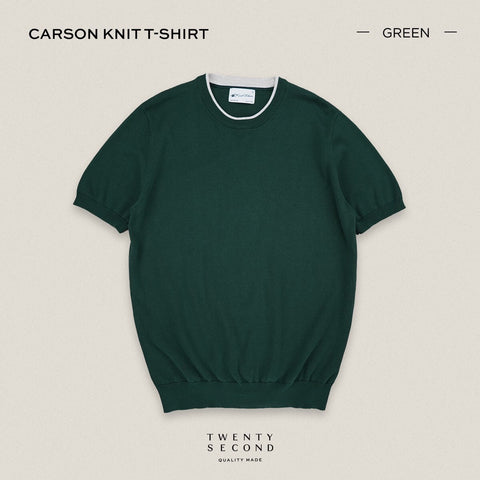 CARSON KNIT TEE - GREEN