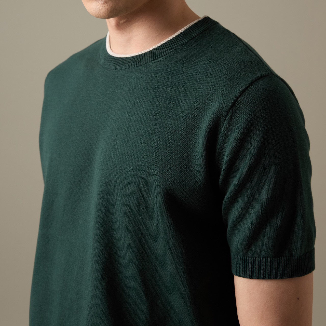CARSON KNIT TEE - GREEN
