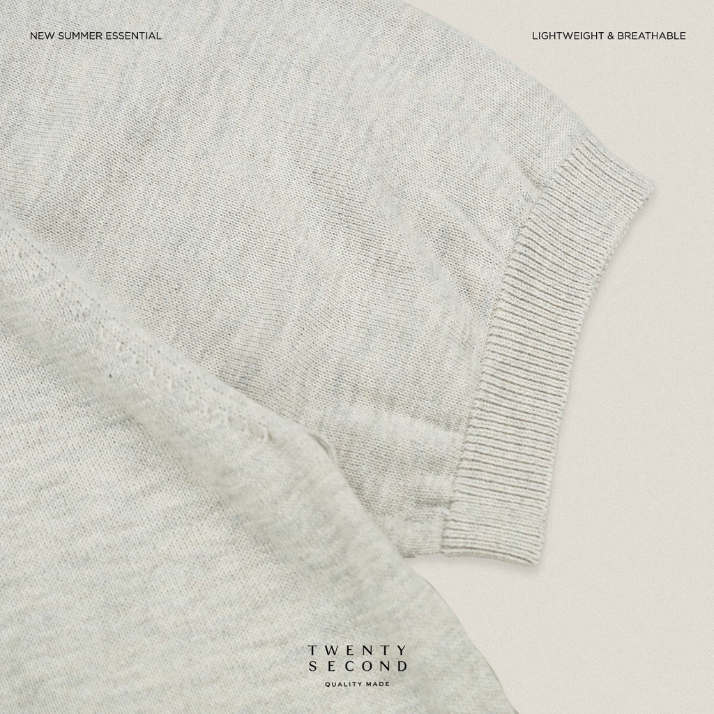 CARSON KNIT TEE - BEIGE