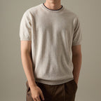CARSON KNIT TEE - BEIGE