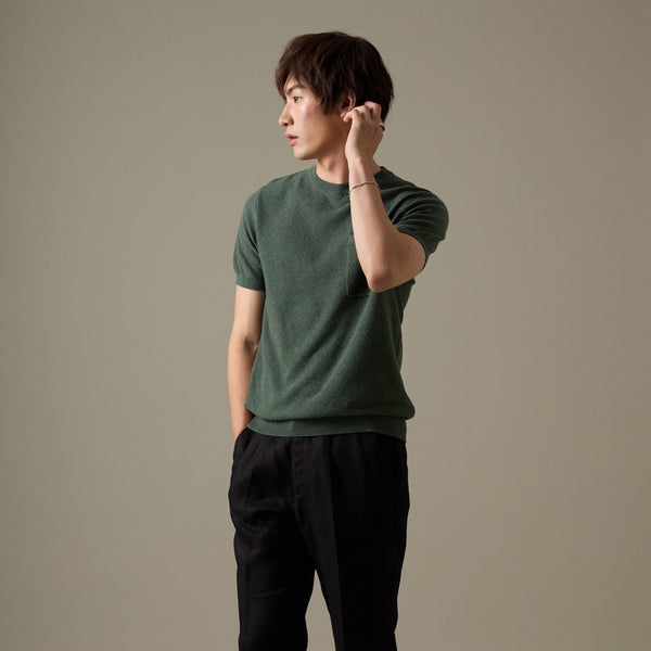 BRANDON KNIT TEE - GREEN